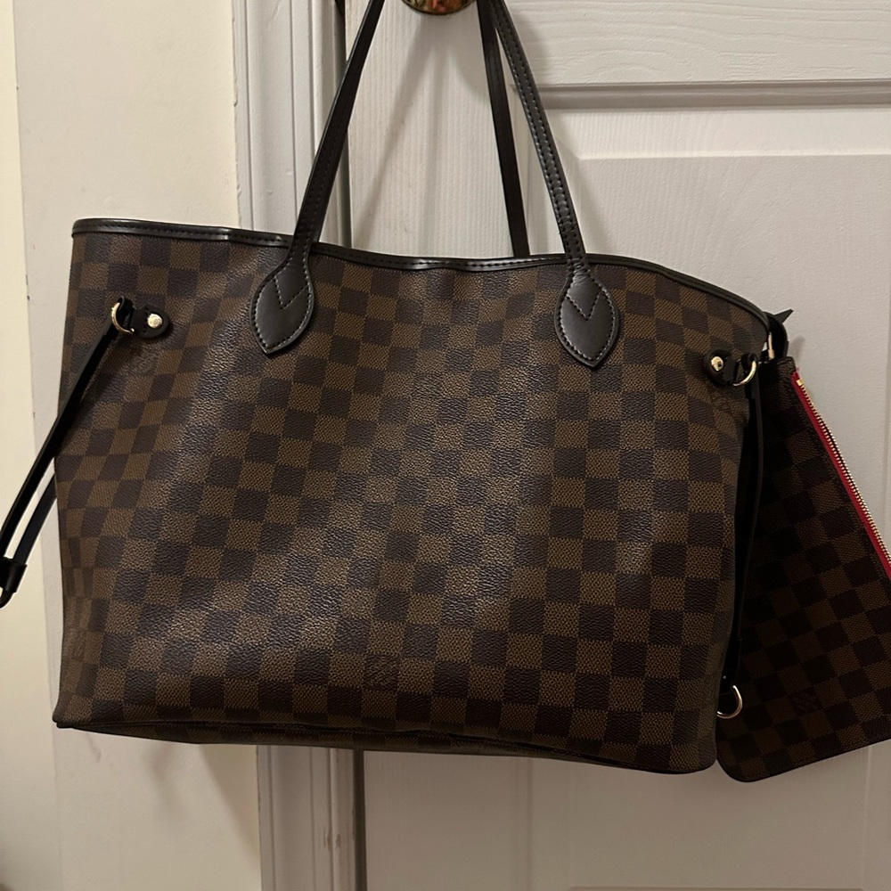 LV authentic checkered brown tote bag